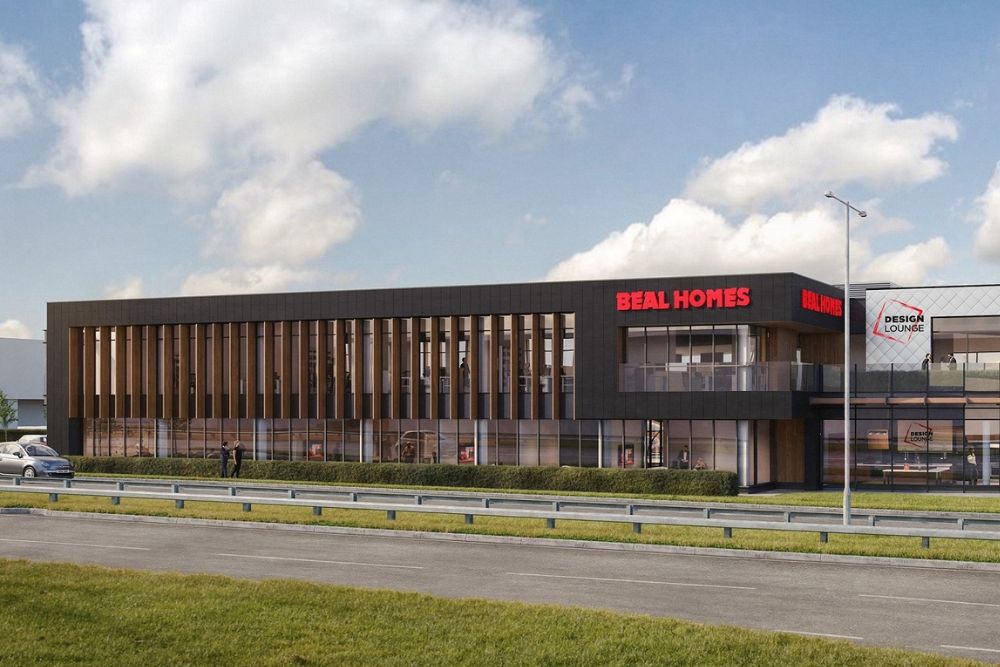 Maple installing vertical fins to Beal Homes HQ in Hull