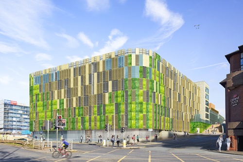 Maple help create living green wall on Chester car park 