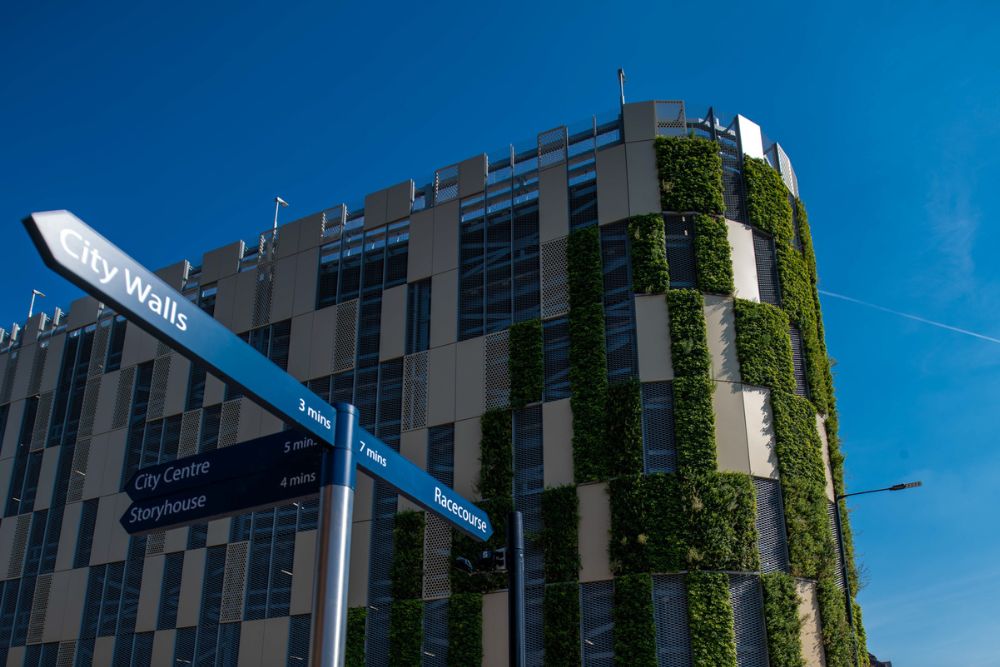 Maple complete architectural façade project for Northgate car park