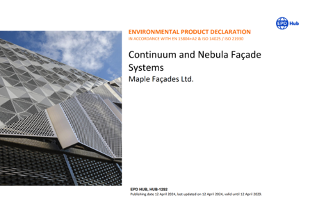 Continuum and Nebula Facade System EPD