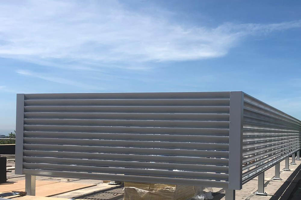 Louvred Plant Screen protects seaside Brighton Sixth Form | Maple