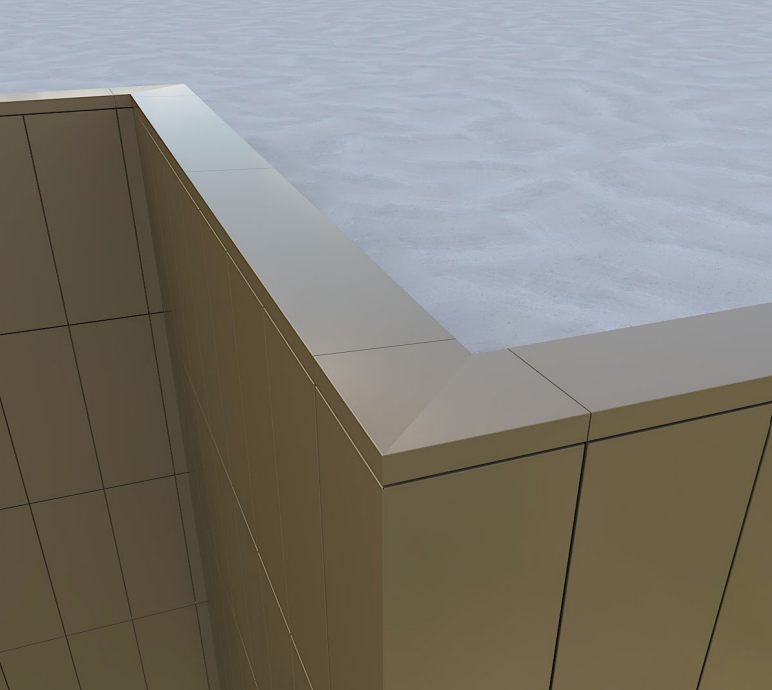 Horizon Coping Standard Corner Detail 2
