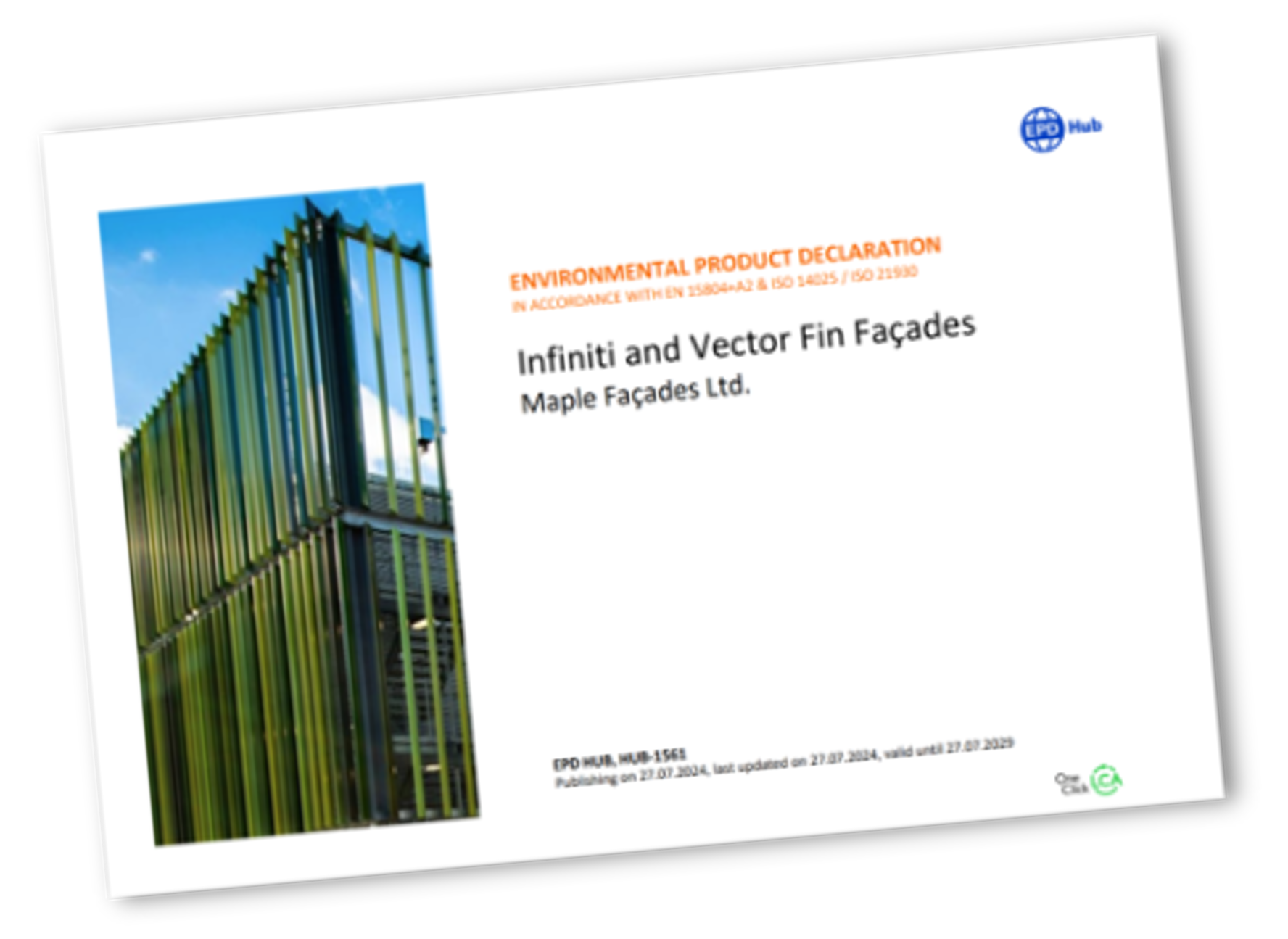 Infiniti and Vector Fin Facades EPD Web Image