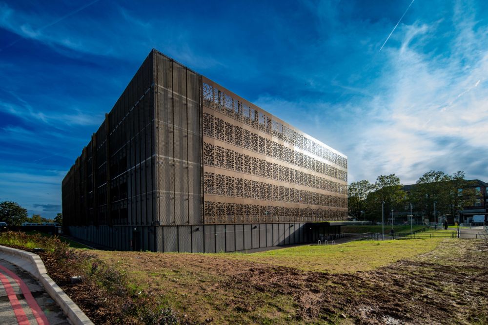 Laser cut panel façade completed at North Manchester General Hospital