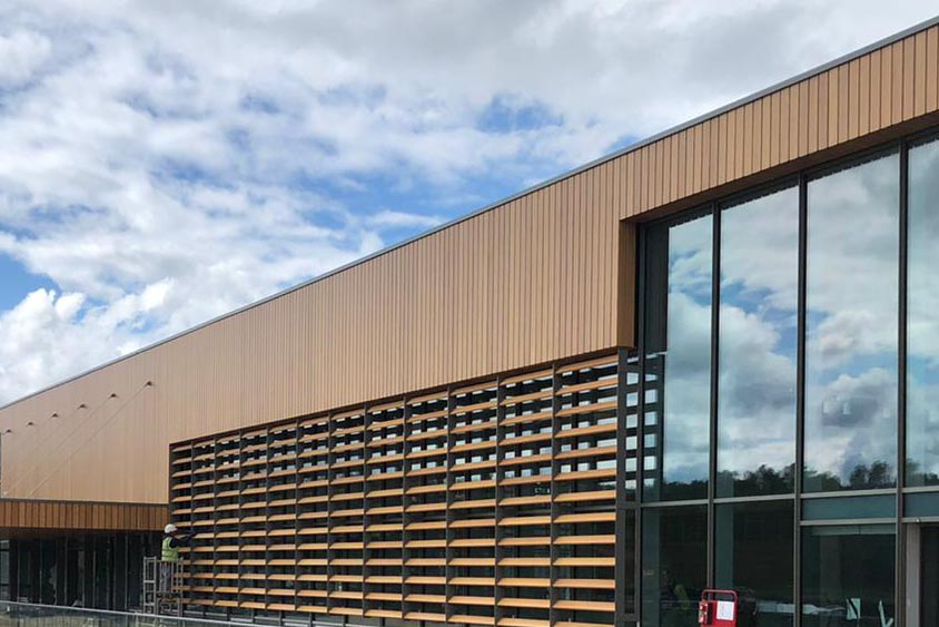 Maple to fit Solar Shading at RHS Bridgewater Welcome Centre | Maple