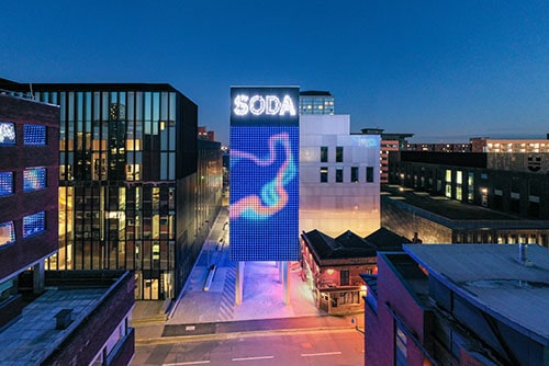 Maple complete rainscreen cladding project at MMU's School Of Digital Arts