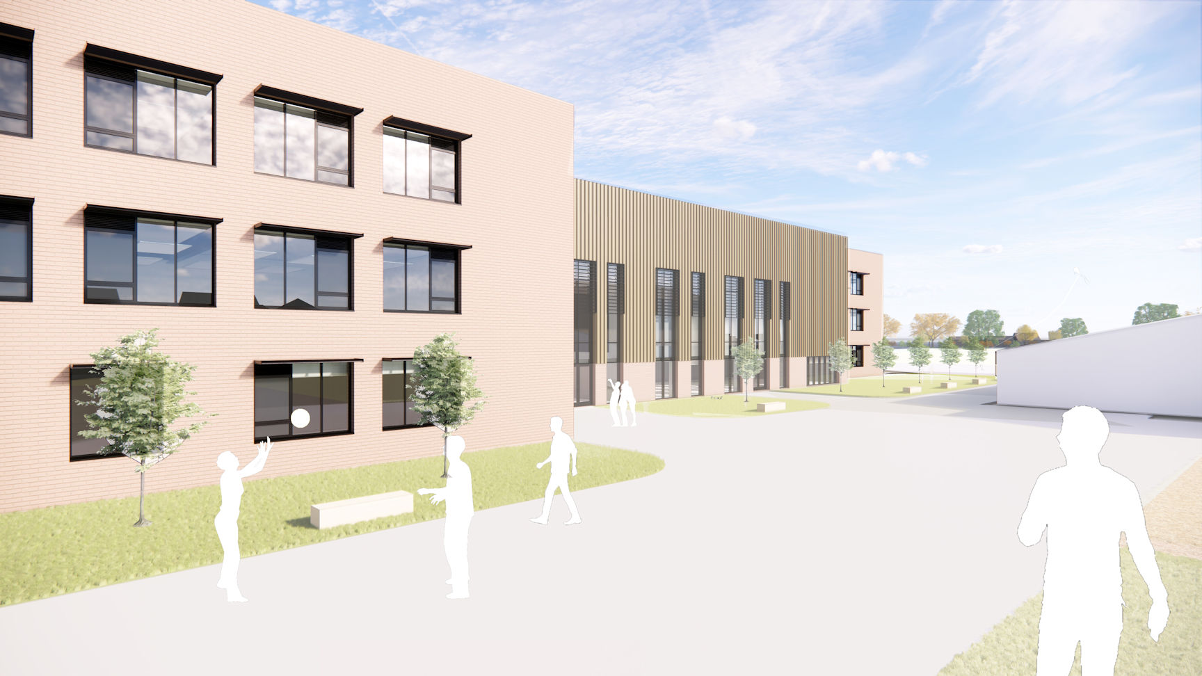 Maple installing brise soleil systems for Tarleton Academy