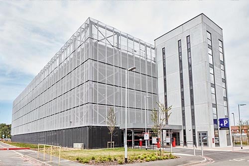 Maple complete architectural façade at City Hospital car park