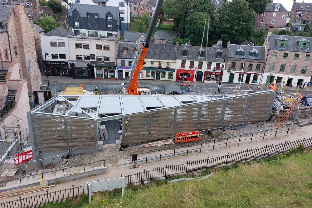 Maple install a perforated panel façade for new energy centre in Inverness