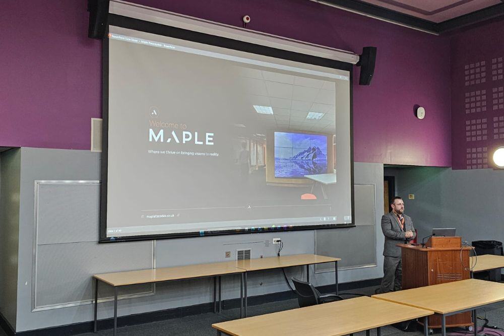 Maple visits college students to offer an insight into construction