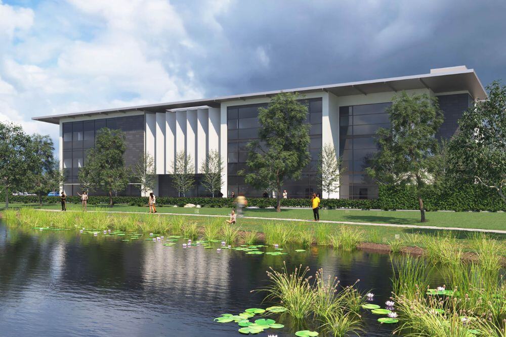 Fins reaching a total of 99m to clad new Staffordshire technology centre